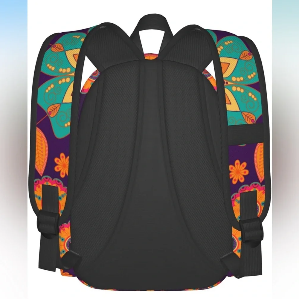 Floral Backpack, School Book bag, Laptop Backpack Padded Straps NEW
